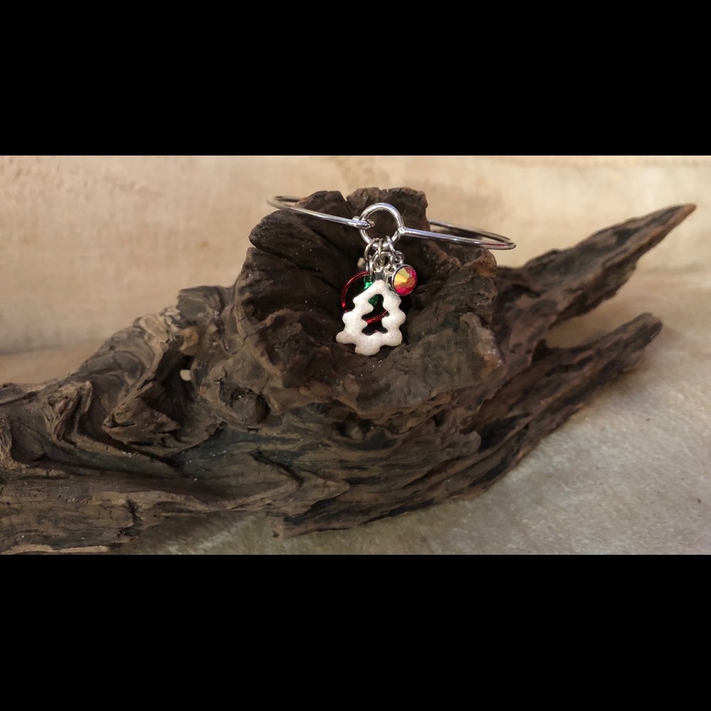 Handcrafted Silver Christmas Charm Bracelet